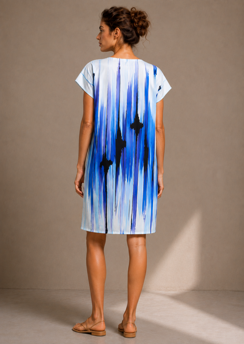 T_dress_above_kne_handpainted_unique_dress_back